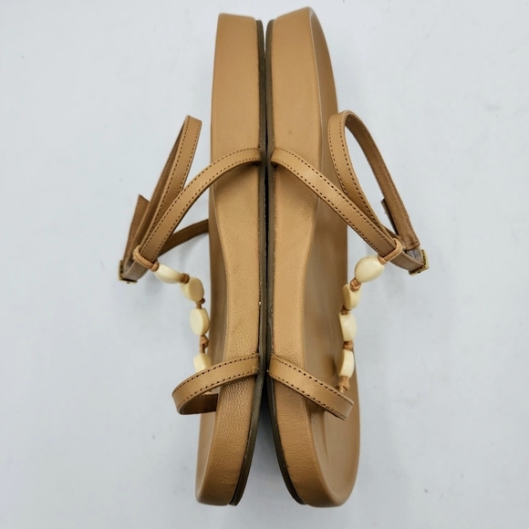 Anthropologie Toe-Loop Stone Sandals In Tan Size 10 M - Picture 9 of 15